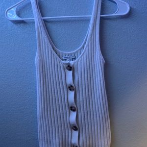 AE button up ribbed tank top